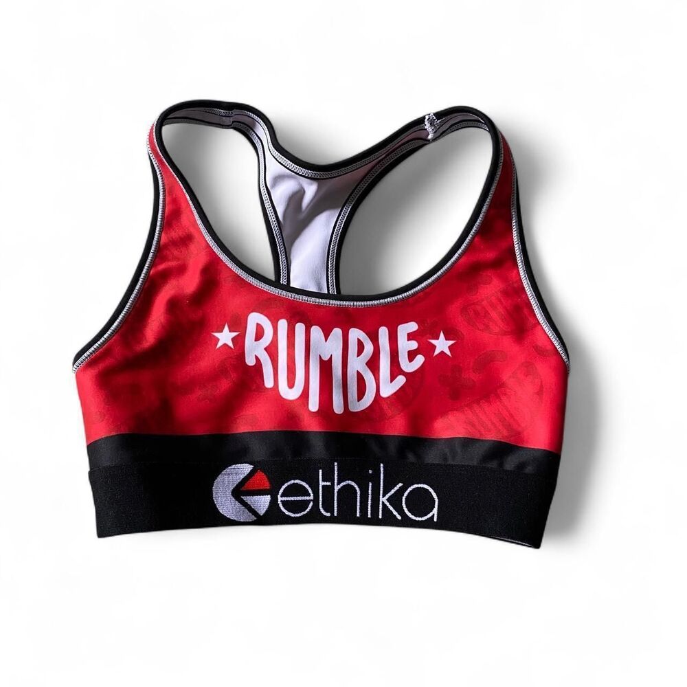 Rumble Boxing XS Red and black ETHIKA sports bra XS